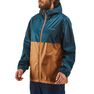 QUECHUA - Medium Men's country walking rain coat - NH100 Raincut Full Zip, Dark Petrol Blue QUECHUA - Medium Men's country walking rain coat - NH100 Raincut Full Zip, Dark Petrol Blue