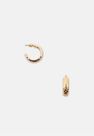 Missguided - Gold Look Knitted Texture Hoop Earrings Missguided - Gold Look Knitted Texture Hoop Earrings
