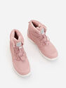 Reserved - Pink Hiking Boots Made Of Imitation Suede, Kids Girl Reserved - Pink Hiking Boots Made Of Imitation Suede, Kids Girl