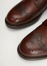 Mango - Medium Brown Laser-Cut Leather Blucher Shoes Mango - Medium Brown Laser-Cut Leather Blucher Shoes