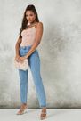 Missguided - Rose Clear Strap Slinky Ruched Front Bodysuit Missguided - Rose Clear Strap Slinky Ruched Front Bodysuit