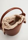 Mango - Medium Brown Basket Mini Bag, Women Mango - Medium Brown Basket Mini Bag, Women