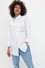 Mohito - Cotton Shirt With Slogans - White Mohito - Cotton Shirt With Slogans - White