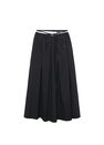 Mango - black Cotton flared skirt, Women Mango - black Cotton flared skirt, Women