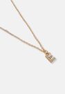 Missguided - Gold Look Pave E Initial Pendant Necklace, Women Missguided - Gold Look Pave E Initial Pendant Necklace, Women