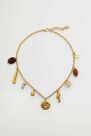 Mango - Gold Mixed Bead Necklace, Women Mango - Gold Mixed Bead Necklace, Women