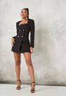 Missguided - Black Square Neck Military Tailored Dress Missguided - Black Square Neck Military Tailored Dress