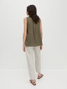 Reserved - Green Sleeveless Cotton Blouse, Women Reserved - Green Sleeveless Cotton Blouse, Women