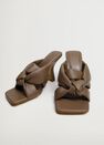 Mango - Pastel Brown Knot Heel Sandals Mango - Pastel Brown Knot Heel Sandals