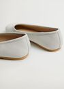 Mango - white Basic leather ballerina shoes Mango - white Basic leather ballerina shoes