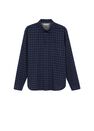 Mango - navy Regular fit checked flannel shirt Mango - navy Regular fit checked flannel shirt