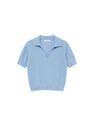 Mango - medium blue Knit cotton polo shirt Mango - medium blue Knit cotton polo shirt