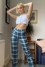 Urban Outfitters - Blue UO Timmy Slim-Fit Check Trousers Urban Outfitters - Blue UO Timmy Slim-Fit Check Trousers