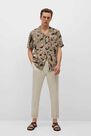 Mango - Lt-Pastel Brown Printed Flowy Shirt, Men Mango - Lt-Pastel Brown Printed Flowy Shirt, Men
