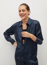 Mango - medium blue Satin print shirt Mango - medium blue Satin print shirt