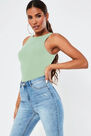 Missguided - Mint Seam Free Racer Neck Vest Top Missguided - Mint Seam Free Racer Neck Vest Top