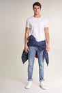 Salsa Jeans - White T-shirt with plant dye and pocket Salsa Jeans - White T-shirt with plant dye and pocket