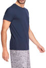 NYAMBA - 100 sportee 100% cotton regular-fit gym stretching t-shirt - navy blue, M NYAMBA - 100 sportee 100% cotton regular-fit gym stretching t-shirt - navy blue, M