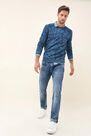 Salsa Jeans - Blue Cotton sweater with effects Salsa Jeans - Blue Cotton sweater with effects