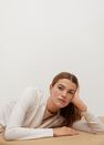 Mango - Light Beige Fine-Knit Cardigan Mango - Light Beige Fine-Knit Cardigan