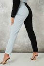 Missguided - Blue Co Ord Contrast Panel Mom Jeans Missguided - Blue Co Ord Contrast Panel Mom Jeans