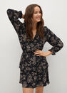 Mango - lt pastel brown Wrap neckline dress Mango - lt pastel brown Wrap neckline dress