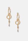 Missguided - Gold Look Snake Hoop Drop Earrings, Women Missguided - Gold Look Snake Hoop Drop Earrings, Women