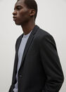 Mango - navy Slim-fit cotton suit jacket, Men Mango - navy Slim-fit cotton suit jacket, Men