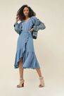 Salsa Jeans - Blue Regular fit shirt with balloon sleeves Salsa Jeans - Blue Regular fit shirt with balloon sleeves