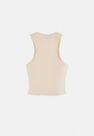 Missguided - Nude Rib Racer Front Crop Top Missguided - Nude Rib Racer Front Crop Top