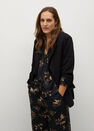 Mango - black Oriental-print trousers Mango - black Oriental-print trousers