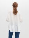 Reserved - Ivory Oversized Blouse With Peplum Hem, Women Reserved - Ivory Oversized Blouse With Peplum Hem, Women