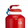 QUECHUA - 500 aluminium 1 l hiking water bottle with quick opening top - blue QUECHUA - 500 aluminium 1 l hiking water bottle with quick opening top - blue