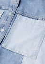 Mango - open blue Oversized overshirt with denim panels Mango - open blue Oversized overshirt with denim panels