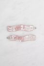 Urban Outfitters - Pink Marbled Wave Barrett Hair Clip Set, Women Urban Outfitters - Pink Marbled Wave Barrett Hair Clip Set, Women