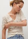 Mango - light beige Oversize crochet sweater, Women Mango - light beige Oversize crochet sweater, Women