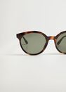 Mango - Dark Brown Tortoiseshell Rounded Sunglasses Mango - Dark Brown Tortoiseshell Rounded Sunglasses
