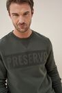 Salsa Jeans - Gray Sweater with آ´PRESERVEآ´ print Salsa Jeans - Gray Sweater with آ´PRESERVEآ´ print