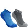QUECHUA - EU 31-34 Kids' Mid-height Hiking Socks MH100 2-pack /., Blue Azure QUECHUA - EU 31-34 Kids' Mid-height Hiking Socks MH100 2-pack /., Blue Azure