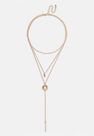 Missguided - Gold Look Geo Ring Y Drop Necklace Missguided - Gold Look Geo Ring Y Drop Necklace