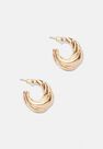 Missguided - Gold Look Round Twist Mini Hoop Earrings Missguided - Gold Look Round Twist Mini Hoop Earrings