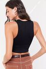 Urban Outfitters - Black UO Josie Ribbed V-Neck Vest, Women Urban Outfitters - Black UO Josie Ribbed V-Neck Vest, Women