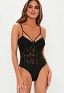 Missguided - Black Black Harness Lace Bodysuit Missguided - Black Black Harness Lace Bodysuit
