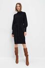 Mohito - Waist Tie Knitted Dress - Black Mohito - Waist Tie Knitted Dress - Black