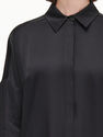 Reserved - Ladies’ Satin Sheen Shirt - Black Reserved - Ladies’ Satin Sheen Shirt - Black