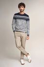 Salsa Jeans - Beige Andy slim trousers with microprint Salsa Jeans - Beige Andy slim trousers with microprint