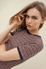 Salsa Jeans - Blue Striped knitted t-shirt Salsa Jeans - Blue Striped knitted t-shirt