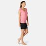 DOMYOS - Medium Cotton Fitness Shorts Fit+ Straight Cut - Black, Black DOMYOS - Medium Cotton Fitness Shorts Fit+ Straight Cut - Black, Black