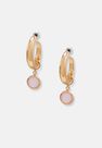 Missguided - Gold Look Thick Pink Drop Hoop Earrings Missguided - Gold Look Thick Pink Drop Hoop Earrings
