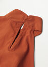 Mango - medium orange Asymmetric neckline blouse, Women Mango - medium orange Asymmetric neckline blouse, Women